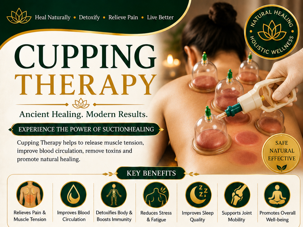 Cupping Therapy treatment at URJA Acupuncture & Alternative Therapy Center  in Mumbai